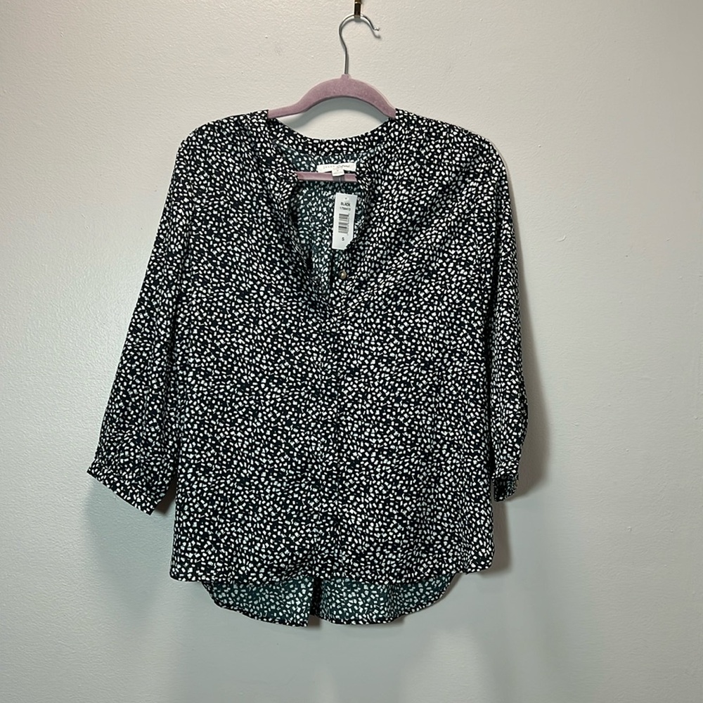 JACHS Girlfriend Black and White Blouse (new with tags)